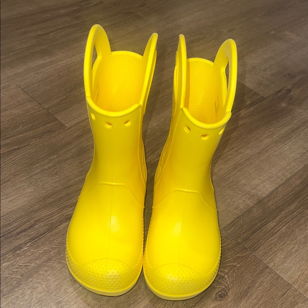 CROC Kids Yellow Waterproof Rain Boots - Brand
